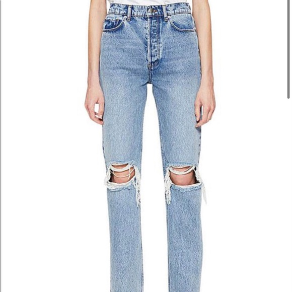 Anine Bing Denim - Anine Bing Kat Distressed Jeans